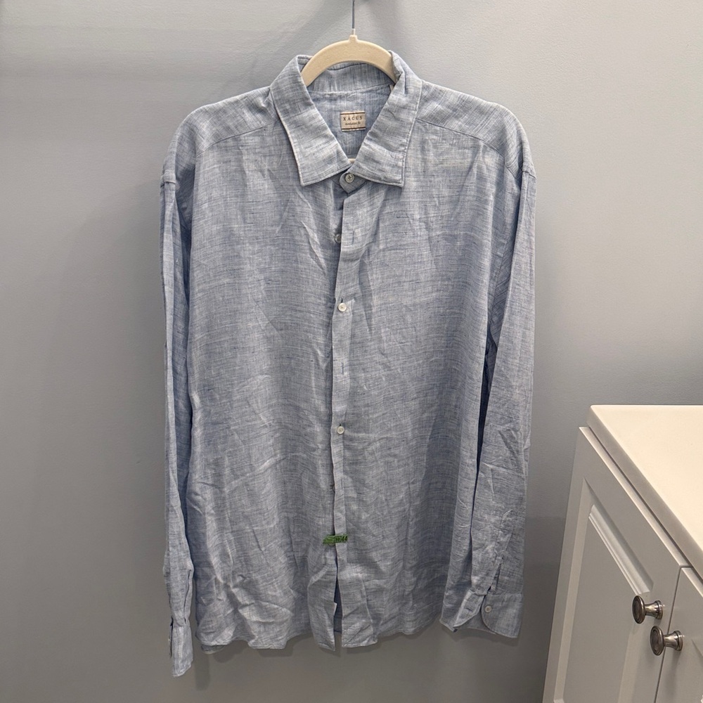 Xacus Light Blue Casual Button Down Shirt